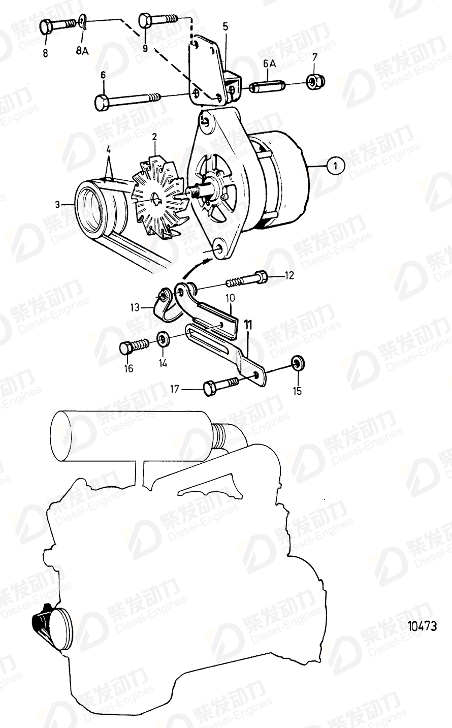 VOLVO Pulley 866220 Drawing